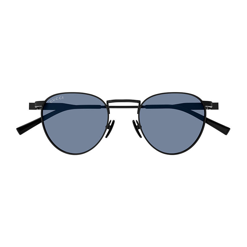 Gucci Sunglasses Square Full Rim, Black Frame and Blue Lens GG1875S004