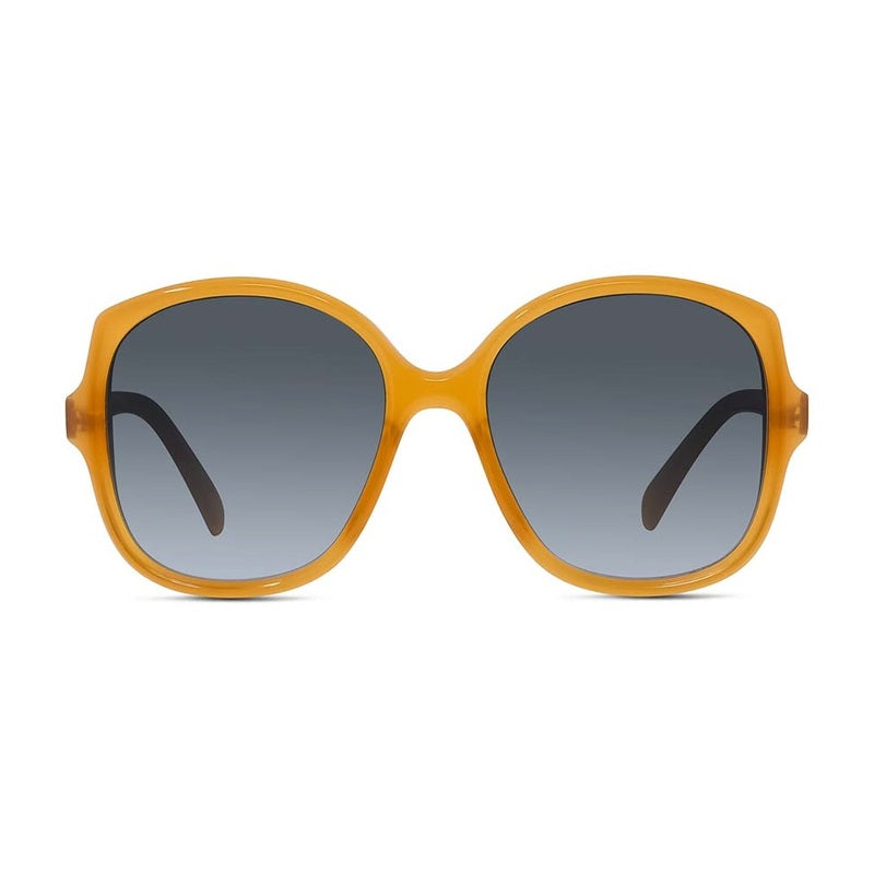 Celine Sunglasses Round Full Rim, Milky Honey Frame and Grey Gradient Lens CL40172U47B