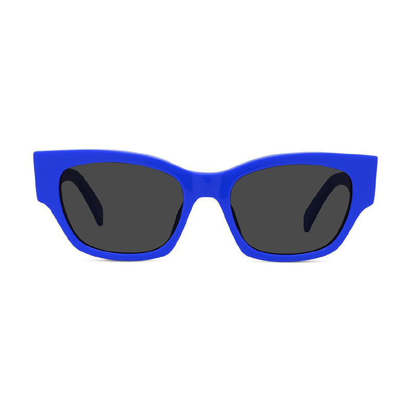 Celine Sunglasses Square Full Rim, Shiny Blue Frame and Smoke Lens CL40197U92A