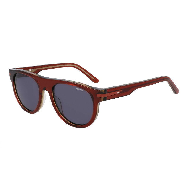 Nike Sunglasses Round Full Rim, Cedar Frame and Grey Lens CRESCENTIIIEV24019661