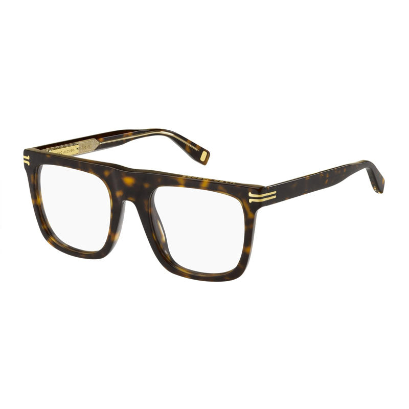 Marc Jacobs Eyeglasses Square Full Rim, Havana Crystal Frame and Clear Demo Lenses Lens MJ10630KRZ00
