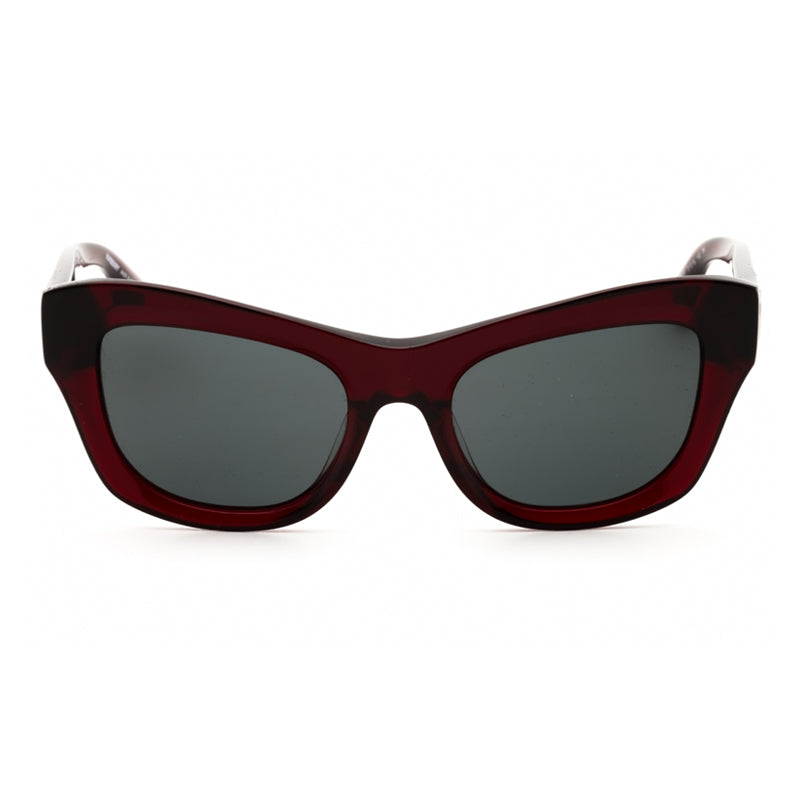 Burberry Sunglasses Cat Eye Full Rim, Bordeaux Frame and Dark Grey Lens BE4442U412887
