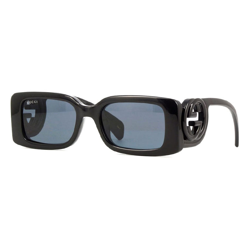 Gucci Sunglasses Square Full Rim, Black Frame and Grey Lens GG1325S001