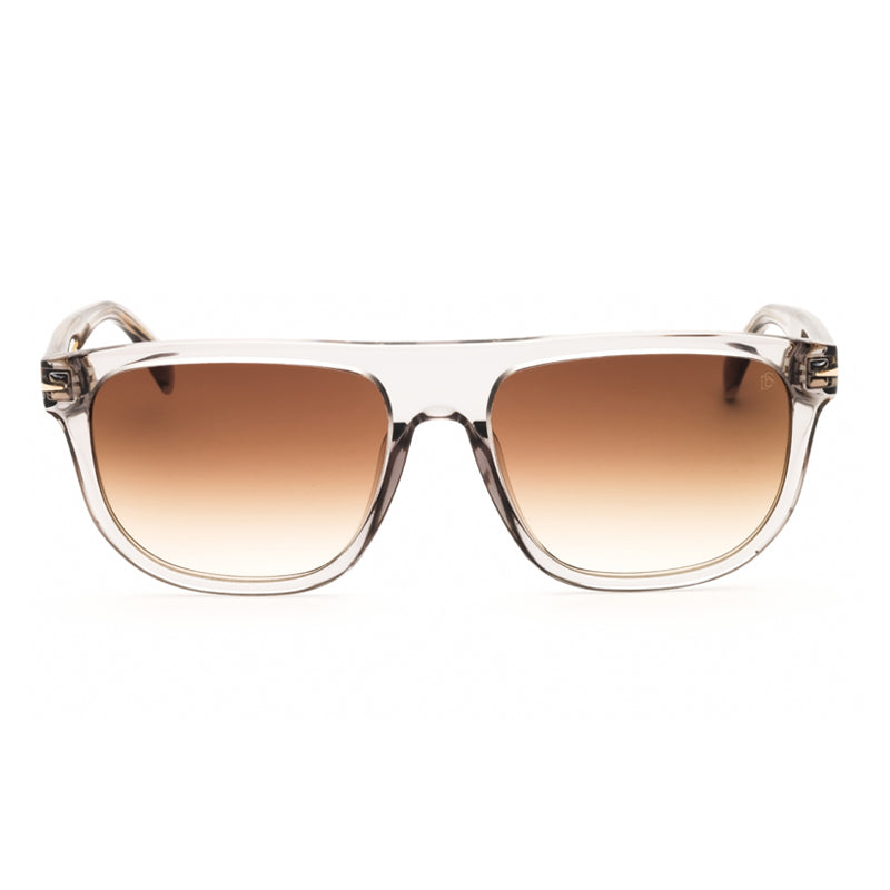 David Beckham Sunglasses Square Full Rim, Grey Frame and Brown Gradient Lens DB7111/S0KB7HA