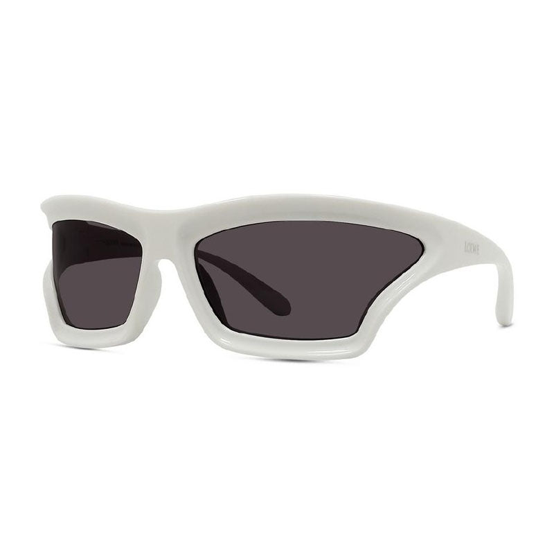 Loewe Sunglasses Rectangle Full Rim, Ivory Frame and Grey Lens LW40143U25A