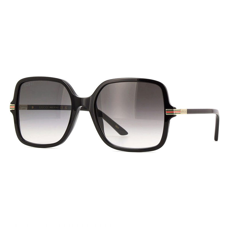Gucci Sunglasses Square Full Rim, Black Frame and Grey Gradient Lens GG1449S001
