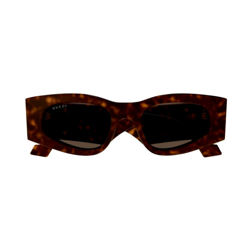 Gucci Sunglasses Square Full Rim, Havana Frame and Brown Lens GG1754S002