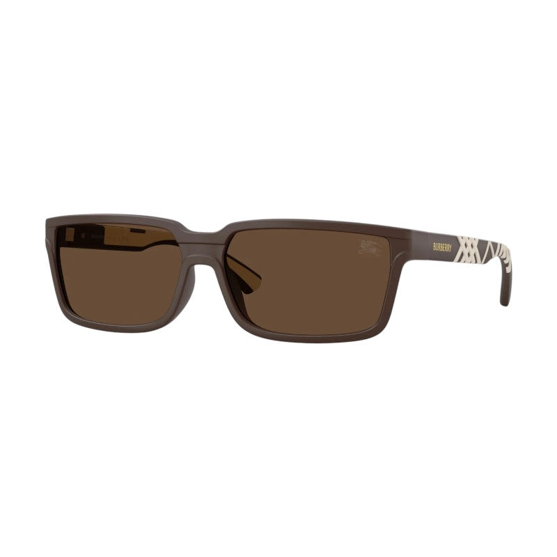 Burberry Sunglasses Square Full Rim, Matte Brown Frame and Dark Brown Lens BE4495D423473