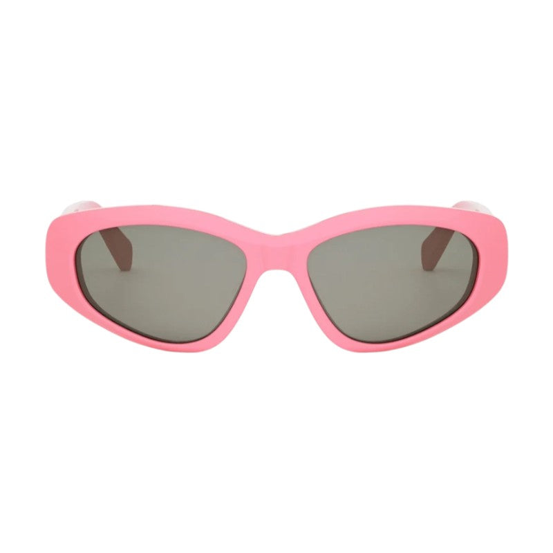 Celine Sunglasses Cat Eye Full Rim, Pink Frame and Grey Lens CL40279U72A