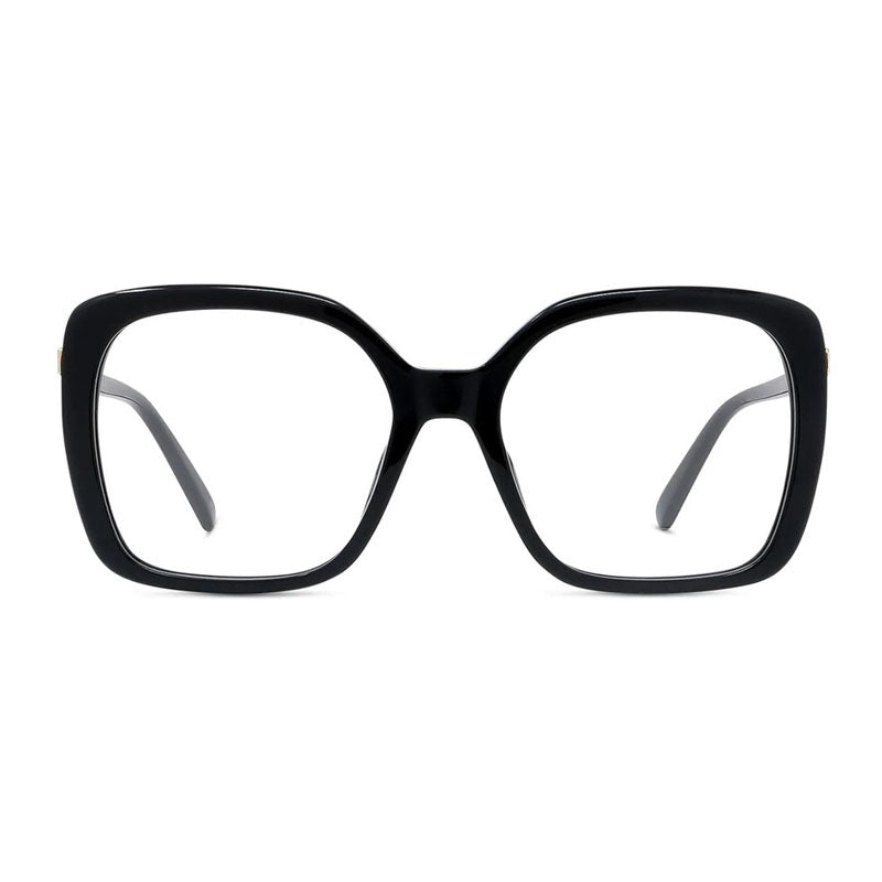 Stella McCartney Eyeglasses Square Full Rim, Shiny Black Frame and Clear Demo Lens Lens SC50044I001