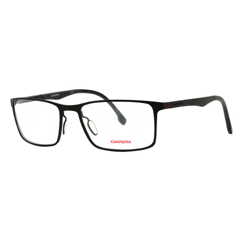 Carrera Eyeglasses Rectangle Full Rim, Matte Black Frame and Clear Demo Lenses Lens CA8827/V000300