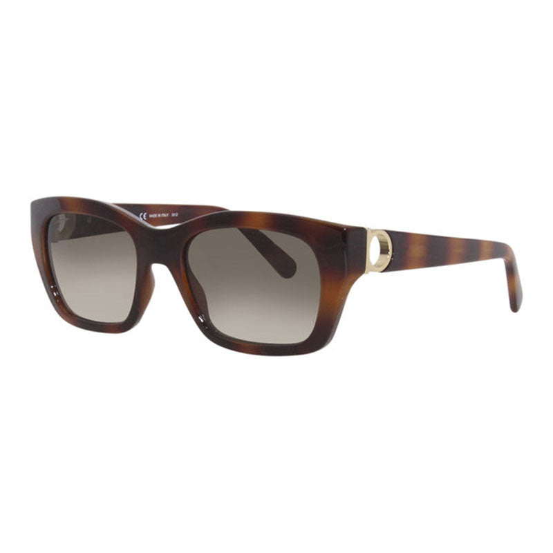 Ferragamo Salvatore Ferragamo Sunglasses Rectangle Full Rim, Dark Havana Frame and Brown Gradient Lens SF1012S214