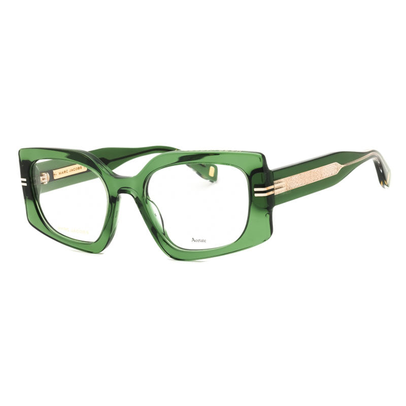 Marc Jacobs Eyeglasses Rectangle Full Rim, Green Frame and Clear Demo Lenses Lens MJ111101ED00