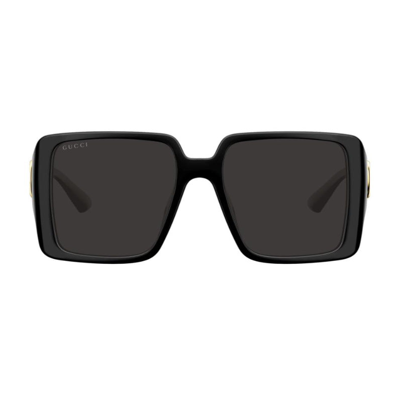 Gucci Sunglasses Square Full Rim, Black Frame and Grey Lens GG1692S001