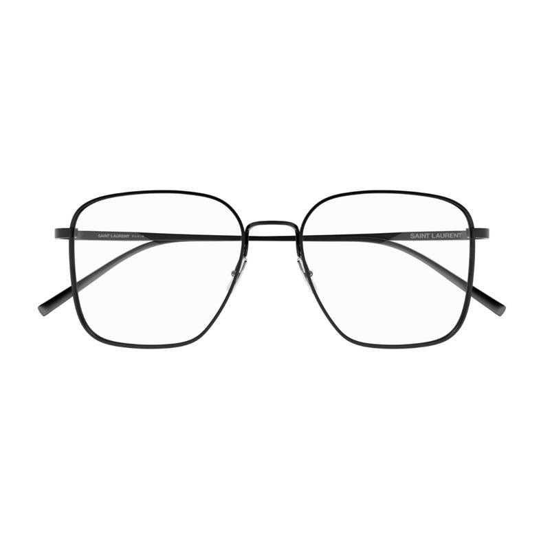 Saint Laurent Eyeglasses Square Full Rim, Matte Black Frame and Clear Demo Lenses Lens SL491004
