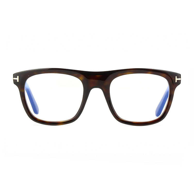 Tom Ford Eyeglasses Square Full Rim, Dark Havana Frame and Clear Blue Light Block Lens FT5939-B052