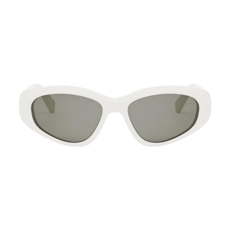 Celine Sunglasses Cat Eye Full Rim, Ivory Frame and Grey Lens CL40279U25A