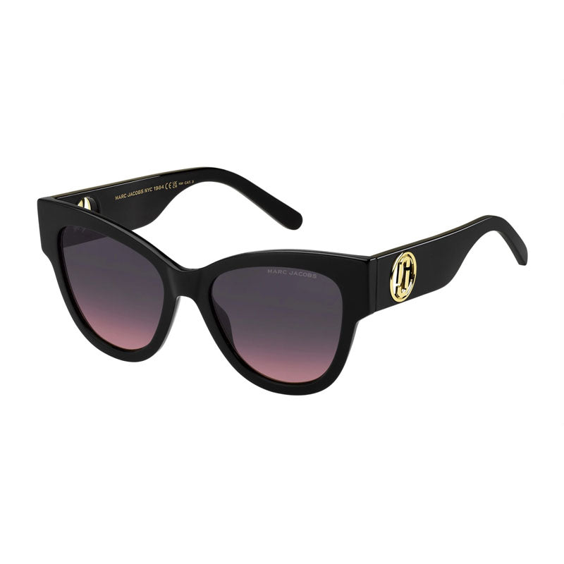 Marc Jacobs Sunglasses Cat Eye Full Rim, Black Frame and Violet Gradient Lens MARC697/S0807FF