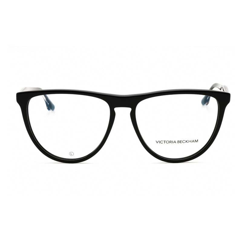 Victoria Beckham Eyeglasses Aviator Full Rim, Black Frame and Clear Demo Lenses Lens VB2672001