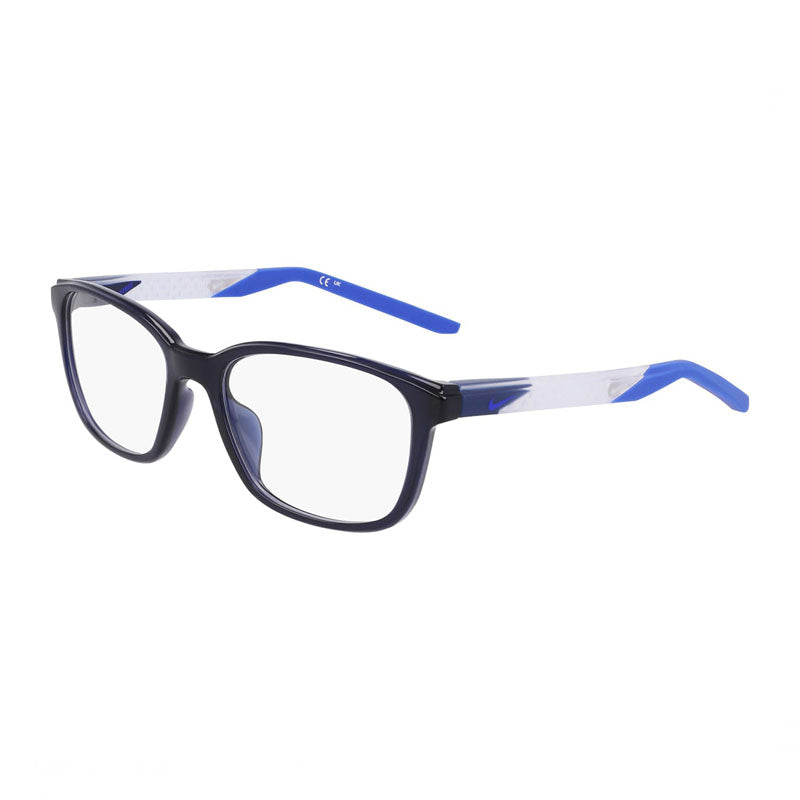 Nike Eyeglasses Rectangle Full Rim, Obsidian Frame and Clear Demo Lenses Lens NIKE7278411