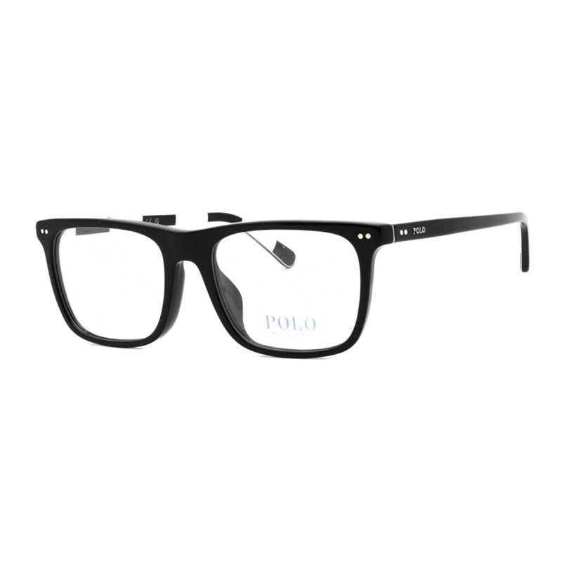 Polo Ralph Lauren Eyeglasses Rectangle Full Rim, Shiny Black Frame and Clear Demo Lenses Lens PH2282F5001