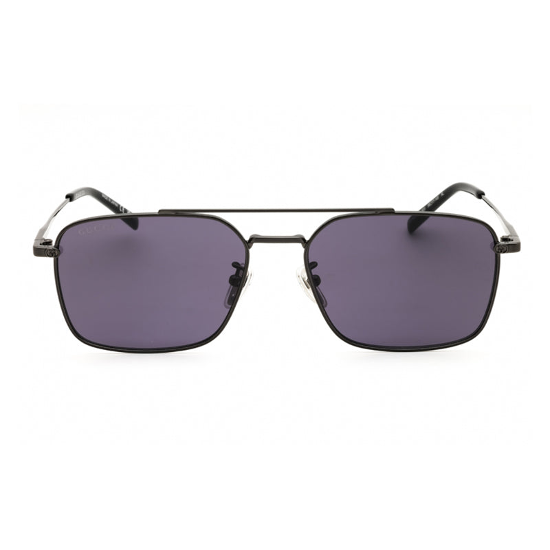 Gucci Sunglasses Square Full Rim, Ruthenium Frame and Violet Lens GG1957SA003