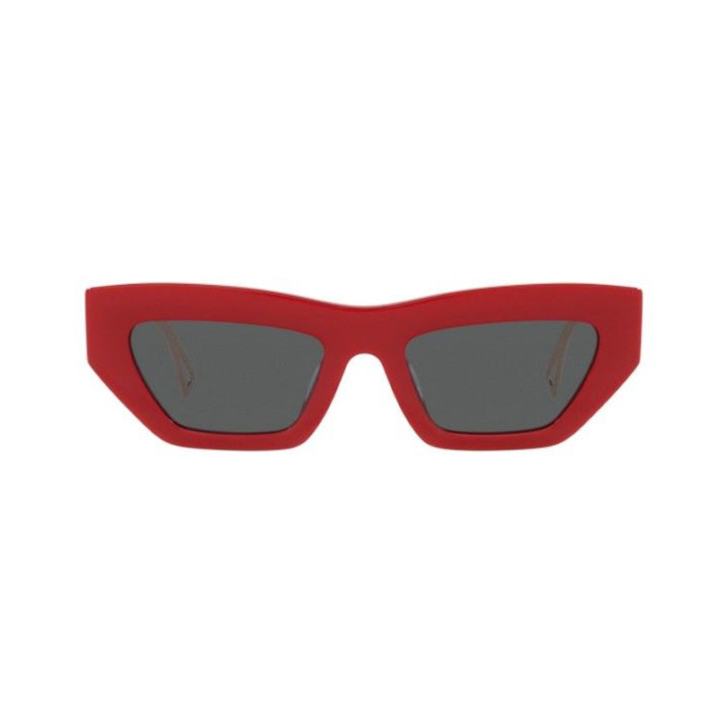 Versace Sunglasses Cat Eye Full Rim, Red Frame and Dark Grey Lens VE4432U538887