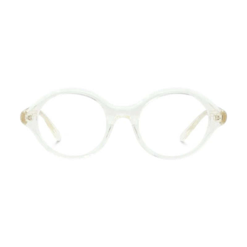 Loewe Eyeglasses Round Full Rim, Transparent Yellow Frame and Clear Demo Lens Lens LW50098I057