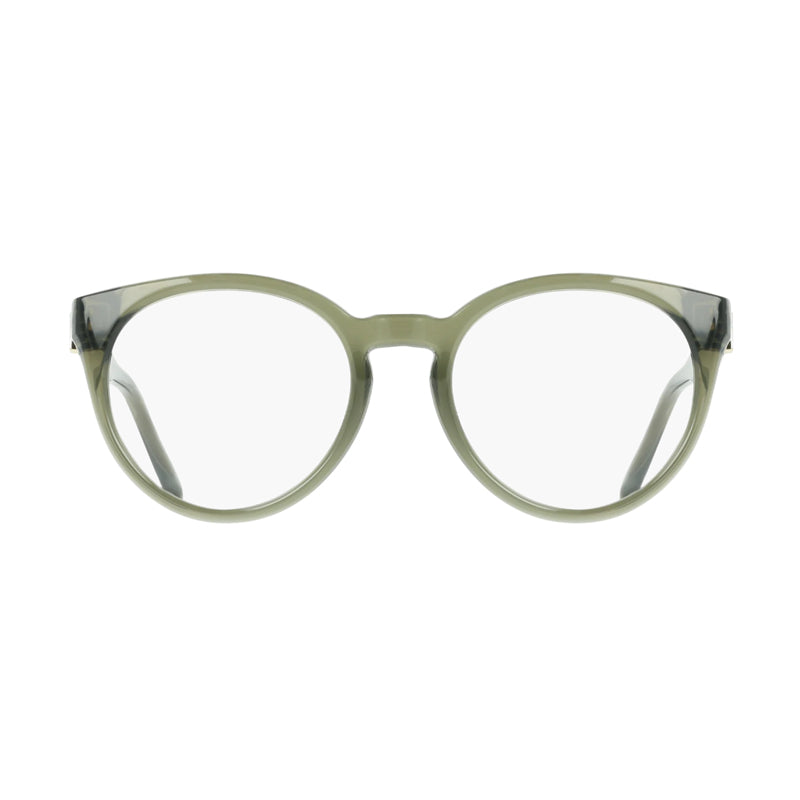 Ferragamo Salvatore Ferragamo Eyeglasses Square Full Rim, Transparent Khaki Frame and Clear Demo Lens Lens SF3032E320