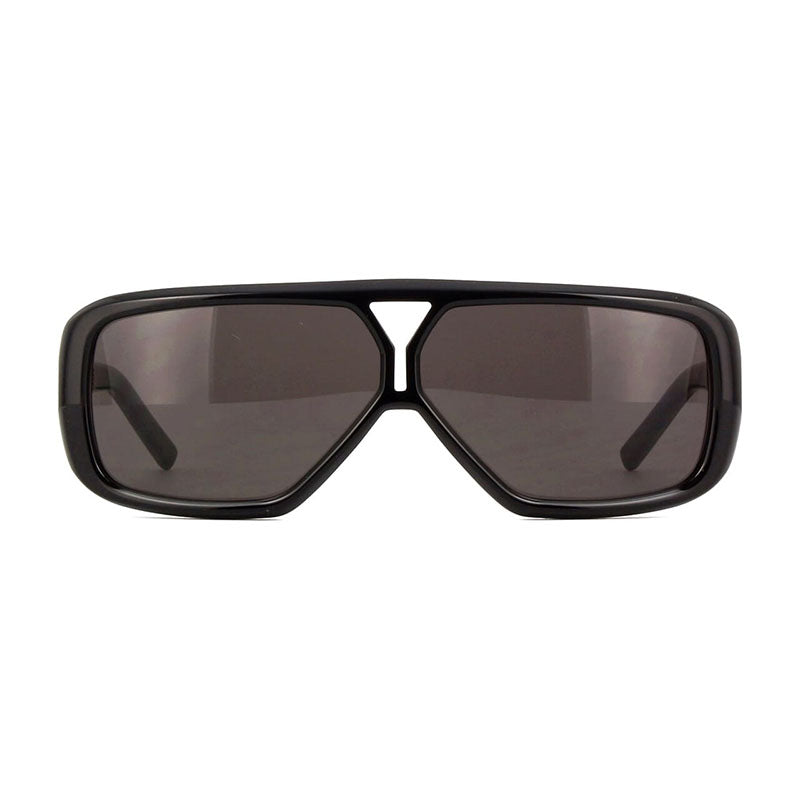 Saint Laurent Sunglasses Aviator Full Rim, Shiny Black Frame and Grey Lens SL569Y001