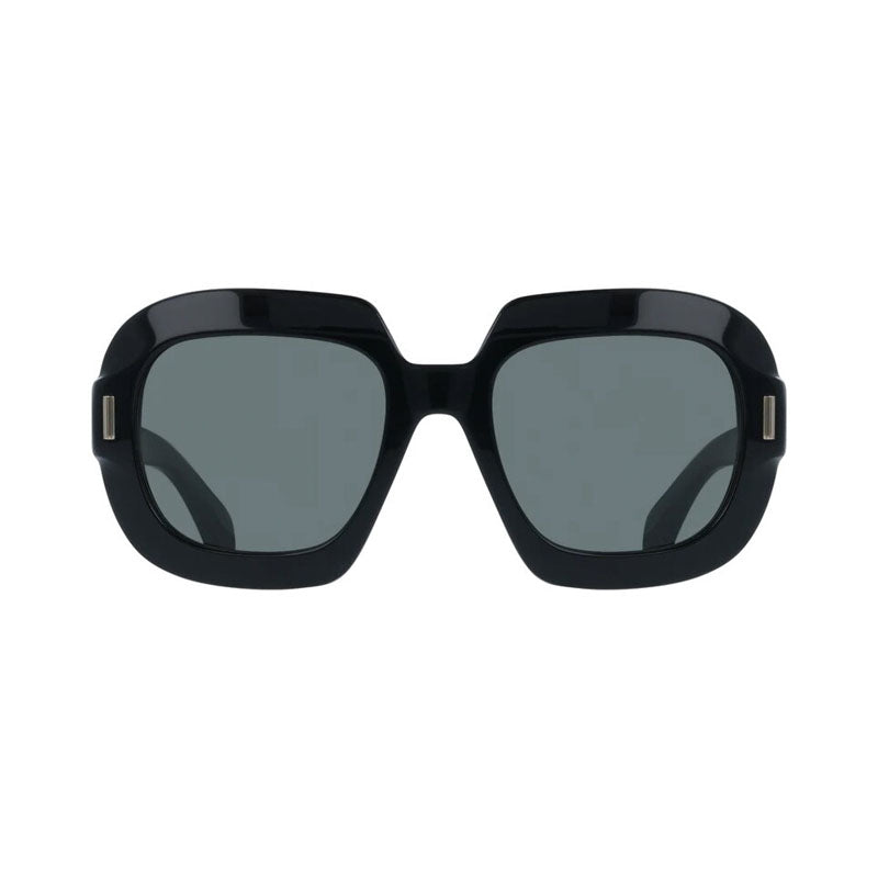 Ferragamo Salvatore Ferragamo Sunglasses Square Full Rim, Shiny Black Frame and Grey Lens SF2068SE001